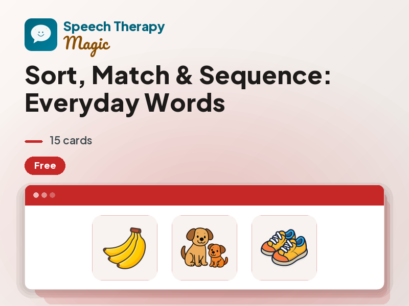 Sort, Match & Sequence: Everyday Words deck cover