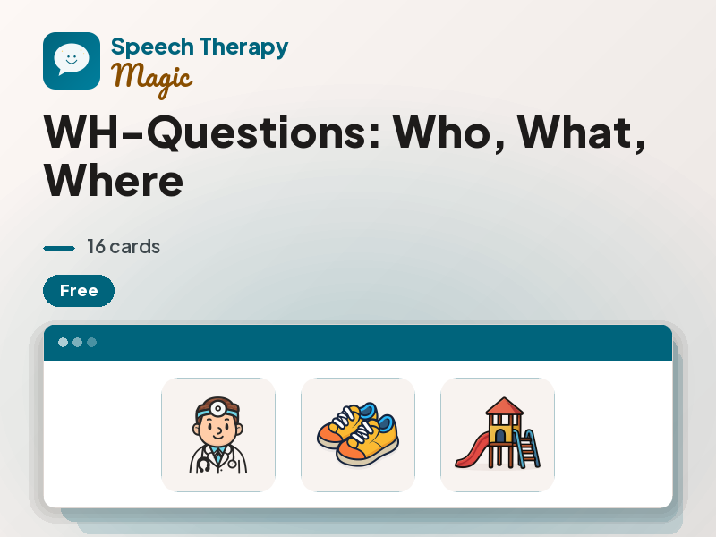 WH-Questions: Who, What, Where deck cover