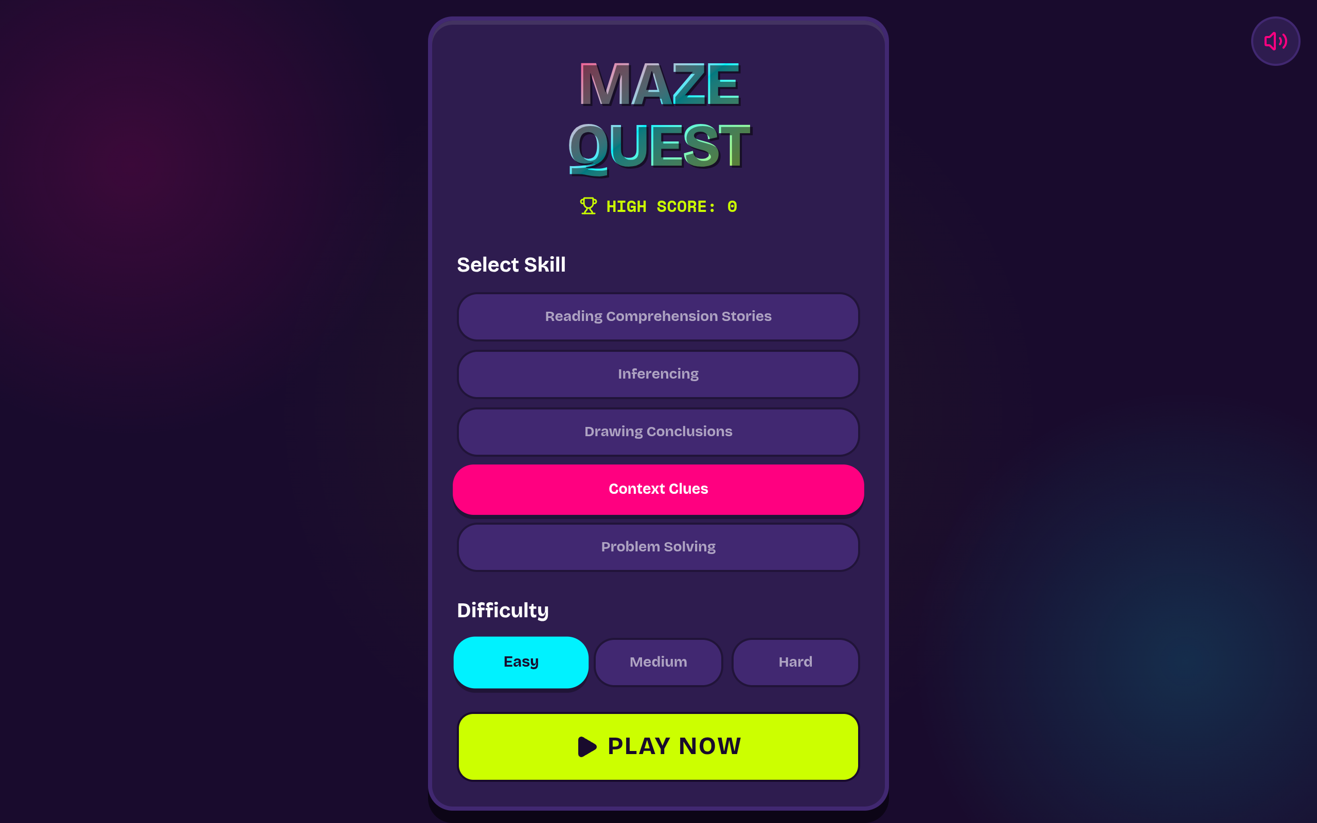 Maze Quest game screenshot